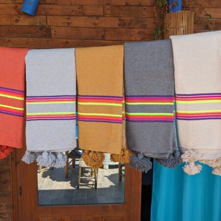 Fouta / jetée de lit ou canapé « Paradise » L 150 cm x l 104 cm