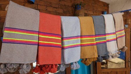 Fouta / jetée de lit ou canapé "Paradise" L 150 cm x l 104 cm – Image 2