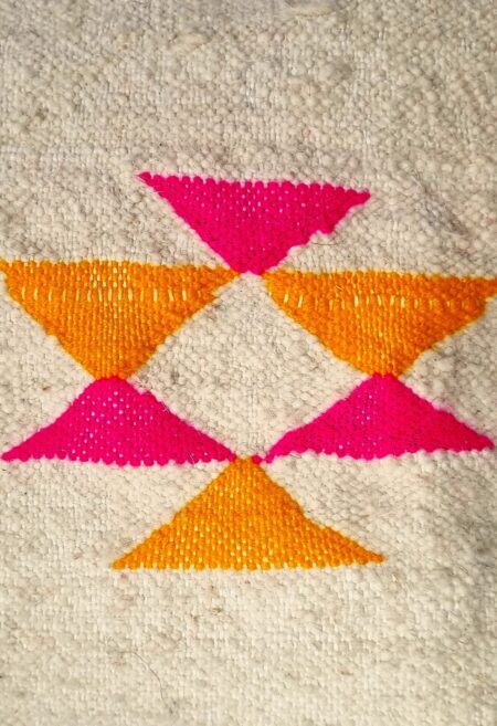 Coussin Kilim "Blue orange" 58cm X 46 cm – Image 3